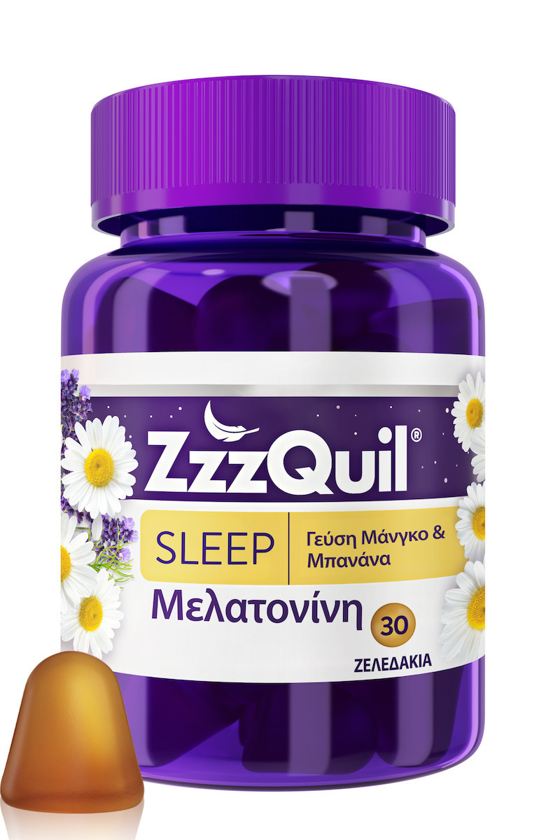 ZzzQuil Sleep Συμπλήρωμα Διατροφής με Μελατονίνη και γεύση Μάνγκο Μπανάνα, 30 ζελεδάκια
