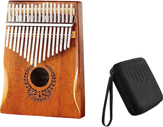 Kalimba Electrică 17 Note Instrument Muzical Husă de Depozitare Cablu Jack 6mm Adaptor Ciocănel de Acordaj Fabricat din Lemn
