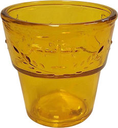 Cupa Lumânare Din Sticlă Cruce Medie Ghiveci Chihlimbar Cupa Lumânare Din Sticlă Cruce Medie Ghiveci Chihlimbar