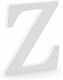 Wooden Letter z White 17x20 cm