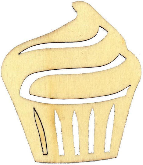 Next Cup Cake Ξύλινο Διακοσμητικό 1τμχ