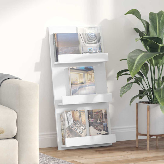 vidaXL Magazine Rack White 102x51x11cm 899503