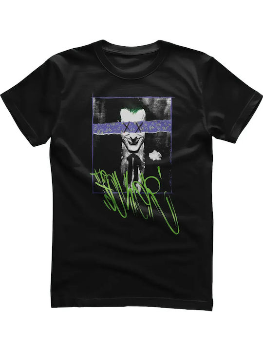 Batman Joker Signature T-shirt Black Wb-1-bat056-bk