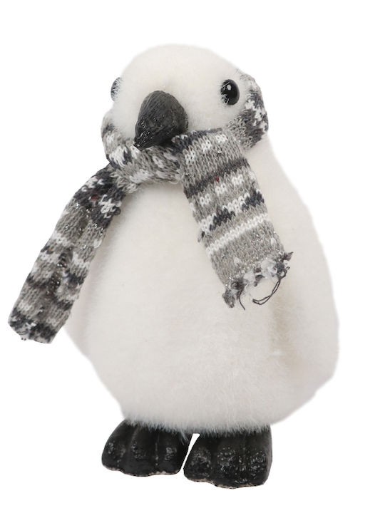 Titch Bear Christmas Decorative Penguin 10x9x18 Polyfoam White Gray Plastic