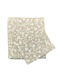 Hatzitex Set Cearșaf cu 2 Fețe de pernă Single 160x240cm. Beige Flowers 3buc