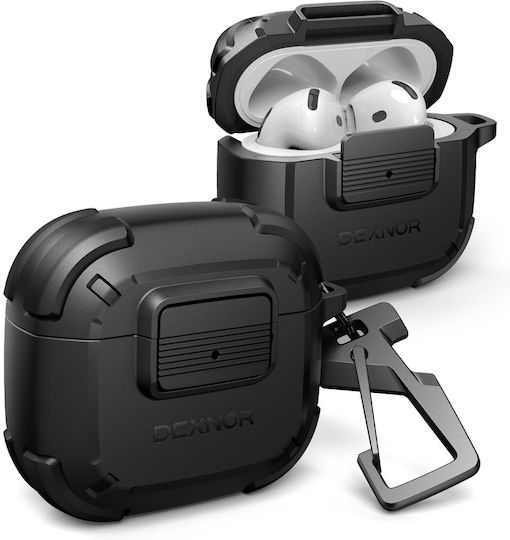 Dexnor Bluetooth-Ohrhörer Zubehör Airpods 4 2024 Robuster Stoßfänger Schwarze