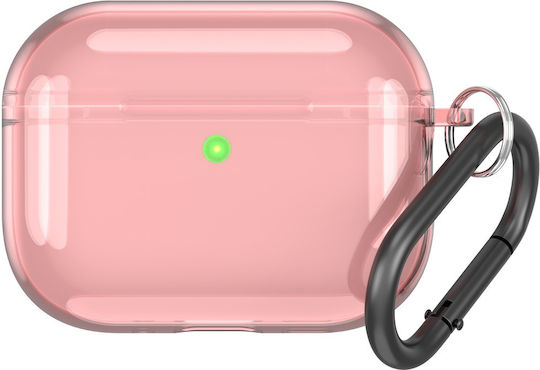 Silikon Hülle Für Airpods Pro 3 Mit Karabiner Transparent Rosa