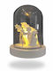 Crăciun Iluminată Ornamental Borcan cu Ingeras Baterie 7x18.5cm 1buc
