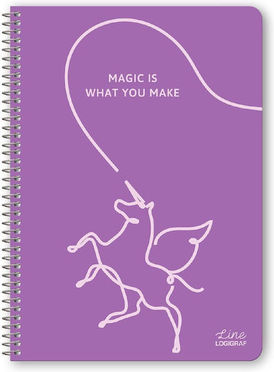 Logigraf Spiral Notebook Ruled A4 3 Subjects 1pcs
