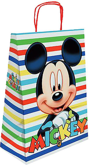 Disney Papier Tasche für Geschenke mit Motiv "Mickey" Weiß 24x10x32cm.