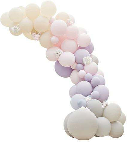 Komposition mit 75 Luftballons Gray