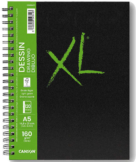 Canson XL SP Long Side Drawing Pad A5 160gsm 60 sheets