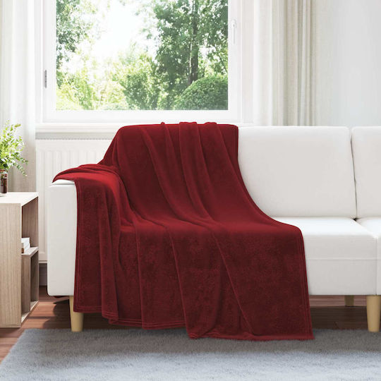 vidaXL Armchair Throw Fleece 150x200cm Turquoise Red