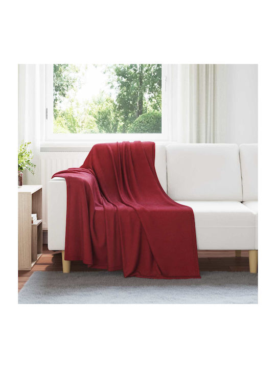 vidaXL Armchair Throw Fleece 170x130cm Turquoise Red