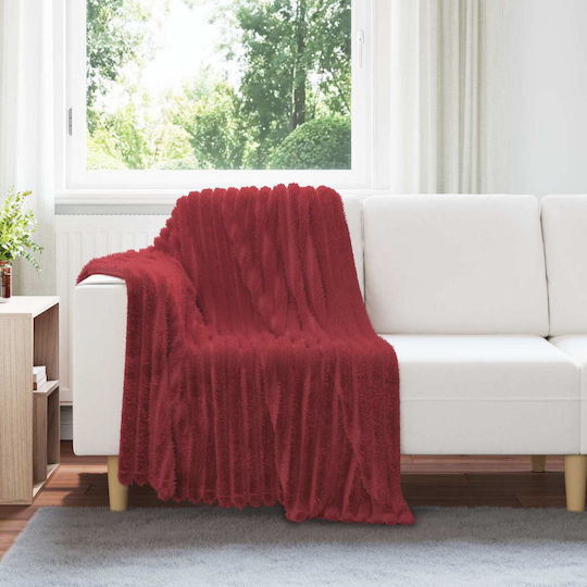 vidaXL Armchair Throw Fleece 150x130cm Turquoise Red