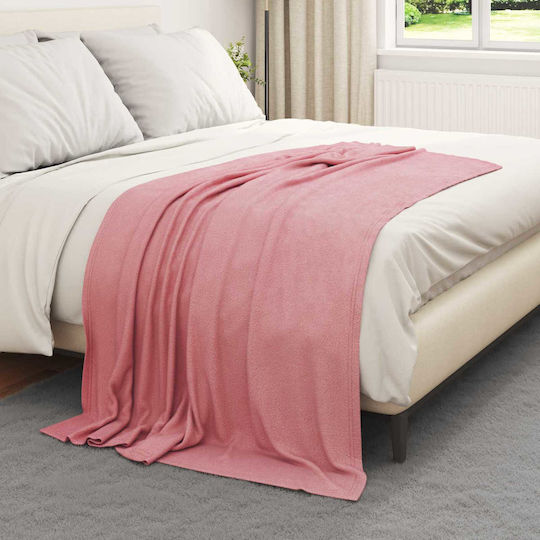 vidaXL Ριχτάρι Πολυθρόνας Fleece 170x130εκ. Ροζ