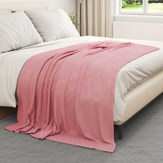 vidaXL Ριχτάρι Πολυθρόνας Fleece 200x150εκ. Ροζ
