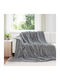 vidaXL Decken & Couchdecken Zweisitzer-Sofa Überwurf Fleece 270x240cm Dunkelgrau