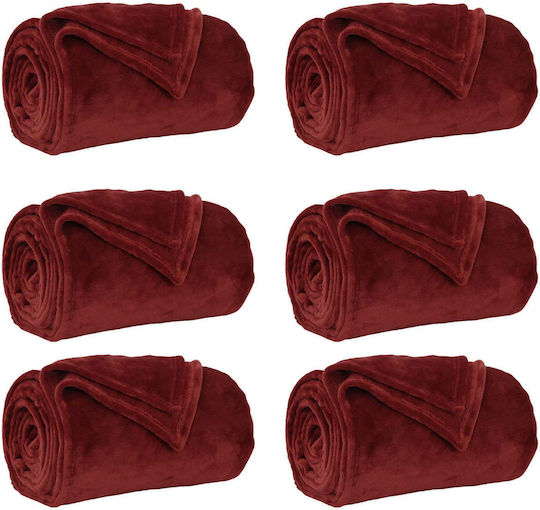vidaXL Armchair Throw Fleece 130x150cm Turquoise Red