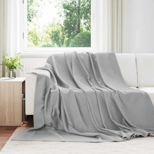 vidaXL Cuvertură Pentru Canapea De Fotoliu Polar Fleece 240x220 cm Gri
