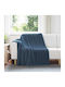 vidaXL Throws & Couch Blankets Armchair Throw Fleece 200x150cm Dark Blue