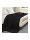 vidaXL vidaXL Sofa Throw Fleece 270x240cm Black