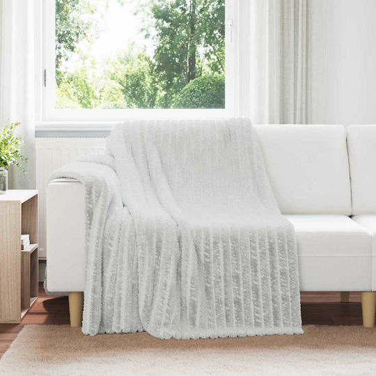 vidaXL Κουβέρτα Fleece Διπλή 200x150εκ. Γκρι