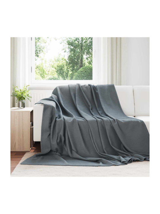 vidaXL Одеяло Полар King Size 270x240см Тъмносив