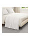 vidaXL Fleece Blanket Single 150x130cm White