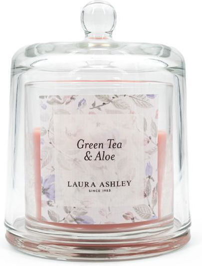 Laura Ashley Aromatic Soy Candle in Jar with Green Tea & Aloe Scent 210g
