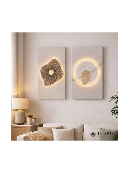 Painting Abstract Oil Painting LED Light 60x90c...