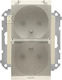 Simon 55 Doppelsteckdose Ip44 Version Dichtung Modul Schnellverschluss Transparenter Deckel Champagner Matt Tgz2bmcz.01/144a