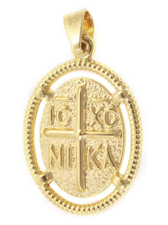 Kontopoulos Pendant Kids Talisman Konstantinato made of Gold 14K AX108AN14