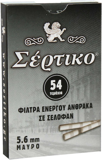 Sertiko Vată pentru țigări Carbon activat 5.6mm 54x1buc