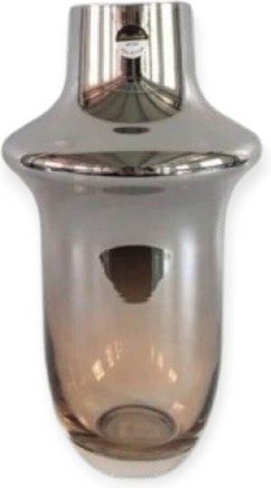 Karvounis Decorative Vase Silver 16.5x16.5x30cm