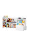 Vevor Toy Storage System made of Wood White 40x40x80cm 1pcs