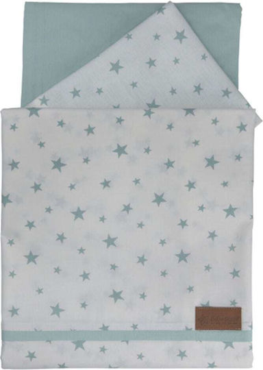 Bebe Stars Baby Bettlaken Grün 100x150cm