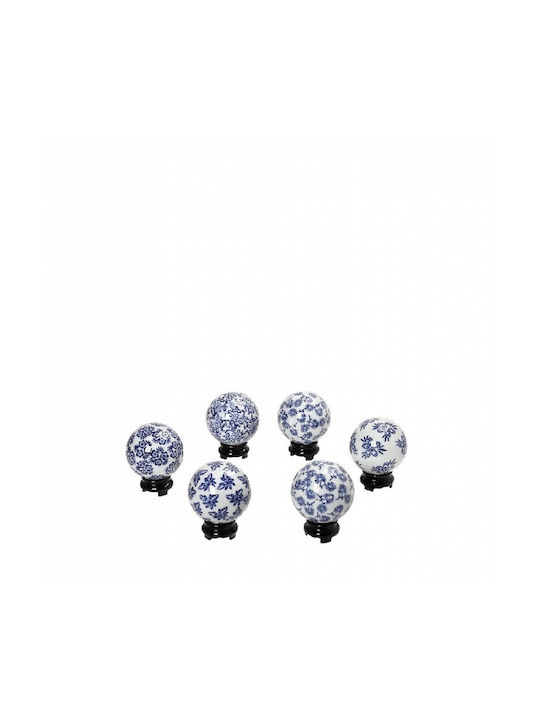 Decorative Spheres Assort Feg310k6 Φ4cm Blue White Porcelain
