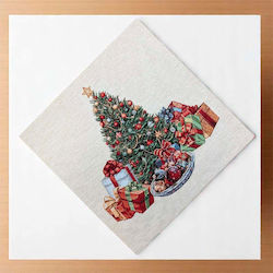 Cotone Weihnachtliches Tischtuch mit Bäumen