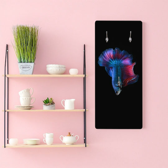 Caravelshop Agățătoare De Perete Metalică Cu 6 Compartimente Argintii 40x90cm 3 Bucăți