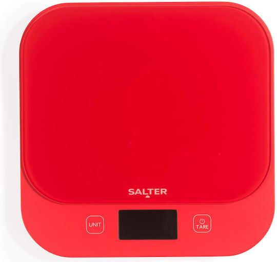 Salter Digital Kitchen Scale Up To 10kg Red