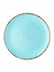 Lukanda Plate Shallow made of Porcelain Light Blue with Diameter 27cm 6pcs