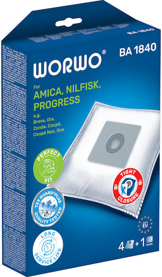 Worwo Σακούλες Σκούπας 5τμχ Συμβατή με Σκούπα Nilfisk