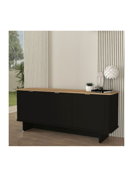 Bufet Bohema Μαύρο - Sepet Oak 180x47x76.6cm