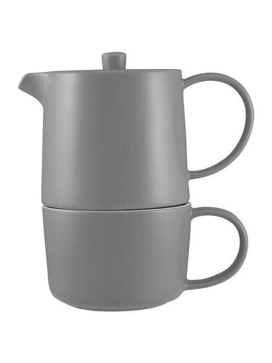 Maxwell & Williams Τσαγιέρα Πορσελάνης Γκρι 450ml