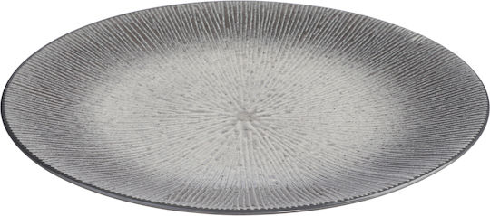 Secret de Gourmet Plate Shallow Ceramic Gray with Diameter 27cm