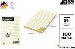 Noteplus Korrekturstifte Gelbe Streifen 100x150mm 100 Stück N006 Noteplus Korrekturstifte Gelbe Streifen 100x150mm 100 Stück N006