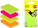Deli Memo Pads Stickers Blister 100 Sheets 76x51mm Stick Up Neon Assorted 12 Pieces