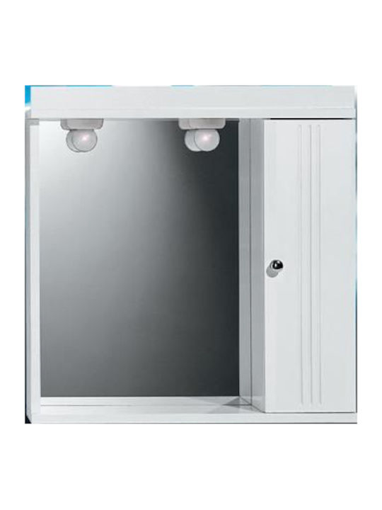 Piccadilly Badezimmerspiegel mit Schrank 55x60cm Weiß