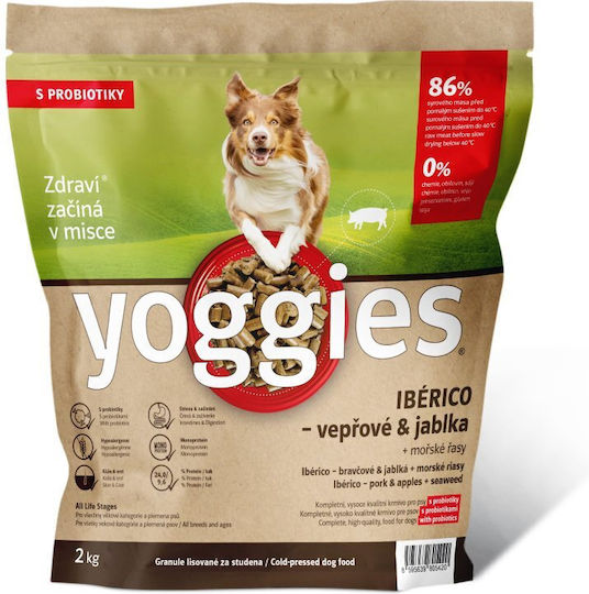 Dry Dog Food Iberico Pork Apples & Probiotics Cold Pressed Yoggies Normal 2 Kg
